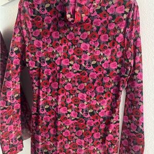 Ganni Floral Mesh Blouse